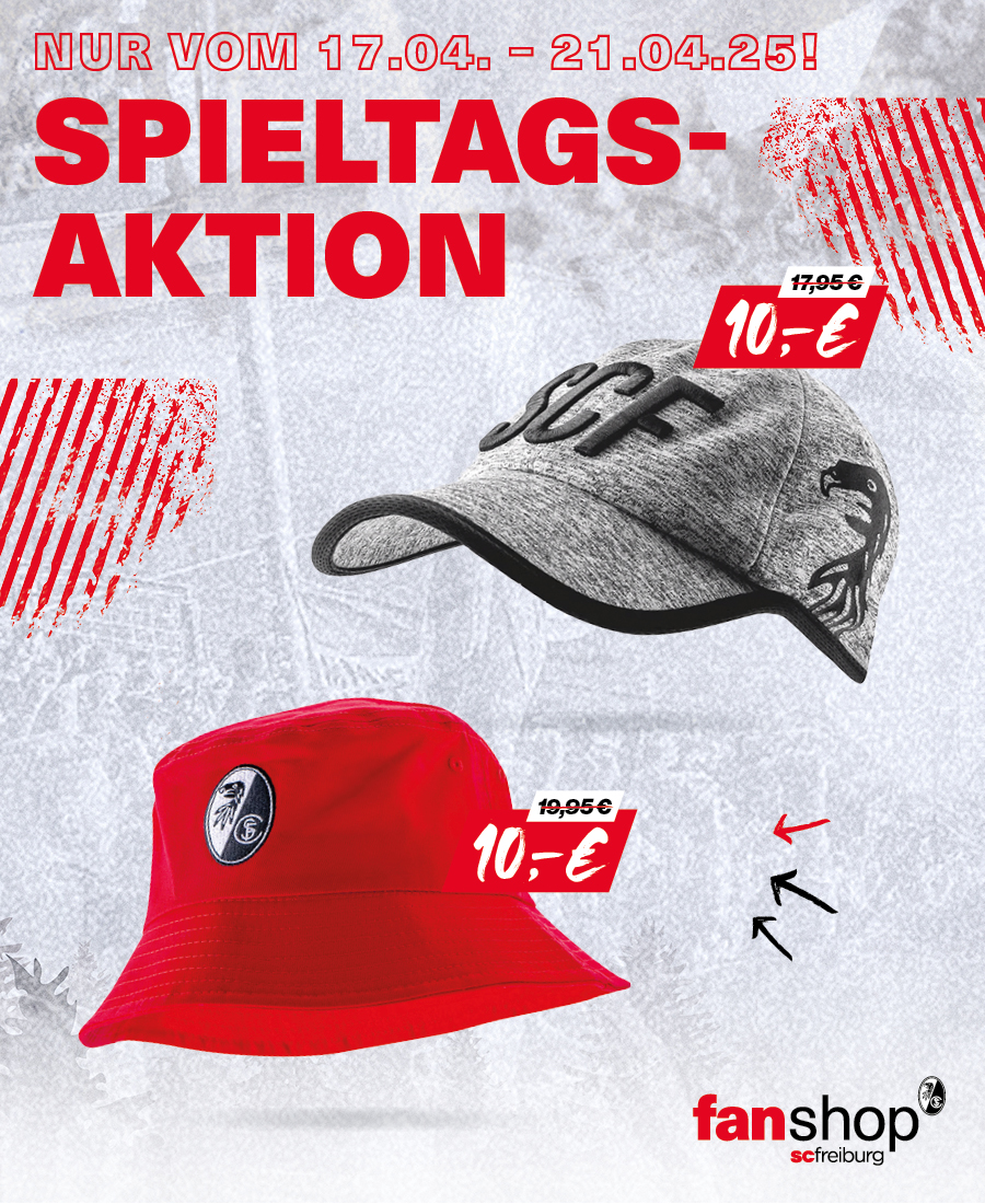 SC Freiburg Fischerhut "Wappen" und Cap "SCF"
