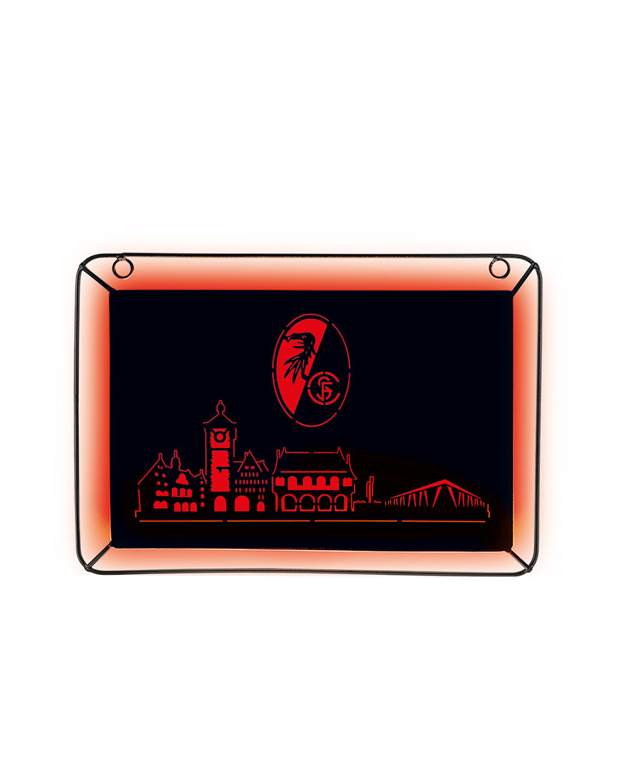 SC Freiburg LED Metallbild "Skyline"